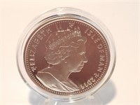 2011 ISLE OF MAN SILVER ONE NOBLE .999 ROUND