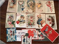 Old Valentines postcards, over 100 years old