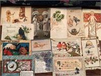 Old holiday postcards from1909-1919