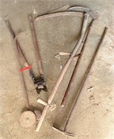 Vintage Hand Tools - Mowing scythe, Edger,