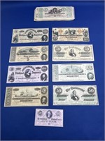Lot of U.S. Confederate Bills- Copies