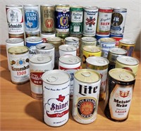(35) Vintage Empty Beer Cans