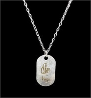 Sterling Siver Virgo Pendant and Chain