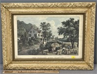 Currier & Ives "The Farmers Home Harvest" Print