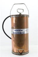 Vintage Quick Aid GENERAL Copper Fire Extinguisher