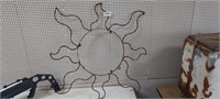 ANTIQUE METAL SUN DECOR