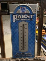Vintage Pabst Blue Ribbon Beer Thermometer Sign
