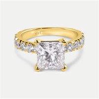 14K YELLOW GOLD 4.00CT DIAMOND RING