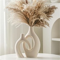 Lvases Beige Ceramic Flower Vase , Neutral Nordic