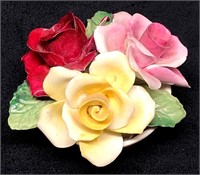 Crown Staffordshire Fine Bone China Rose Bouquet