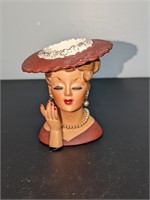 Vintage 1958 NAPCO Lady Head Vase