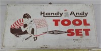 Handy Andy tool set metal box with jig saw  and