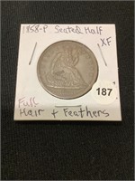 1858 Seated Half Dollar