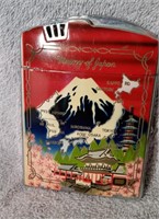 Japanese Metal Cigarette Case with Lighter