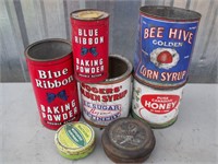 Blue Ribbon, Bee Hive, Antique Tin Assortment