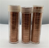 3 tubes (50) each 2009 Lincoln pennies-both mints