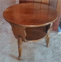 Round Wooden Table 24"x22"