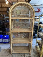 Wicker Rattan Arched Book Shelf-Display Shelves