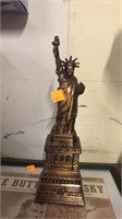 Statue of Liberty bank.  Metal.  With key.