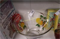 FRUIT HAND PAINTED SERVING BOWL
