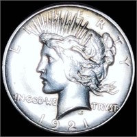 1921 Silver Peace Dollar CLOSELY UNC