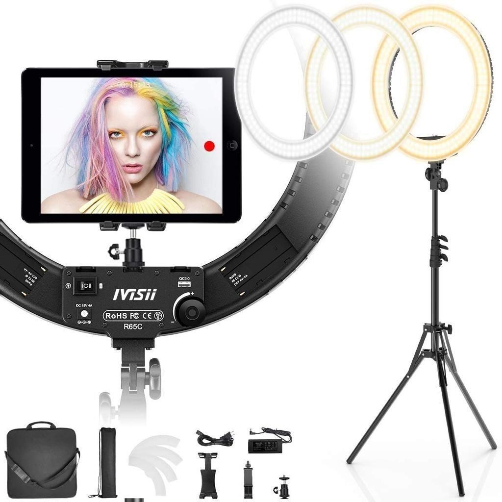 19 inch Ring Light with Stand and Phone Holder