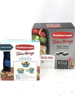 Rubber Maid Take-Alongs Containers Lot, 2 Sets,