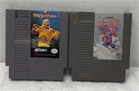 Nitendo Wrestle Mania and Blades of Steel games