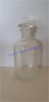 Vintage  Pyrex  glass bottle with glass stopper.