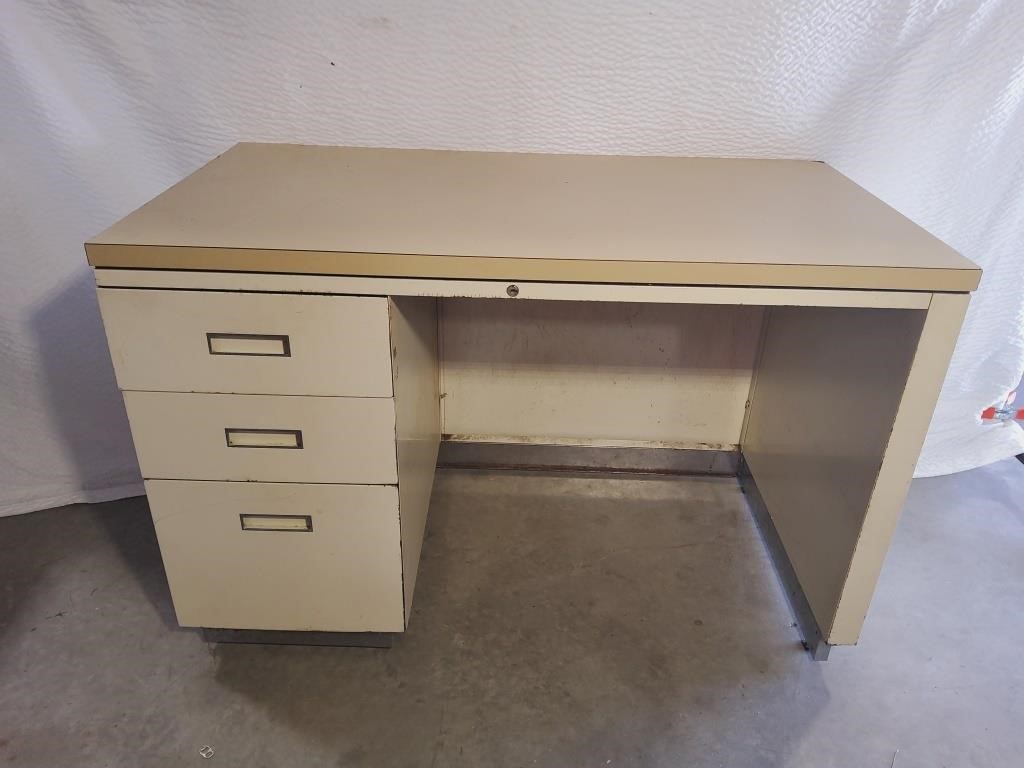 Vintage Metal Office Desk