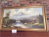 LARGE PICTURE OF MOUNTAIN SCENE