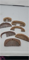 Handcarved Wooden Combs- all need repair