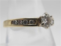 14KT ESTATE SWEET DIAMOND RING SZ 8 1/2 $800 VALUE
