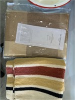 lot of panel curtain and rug