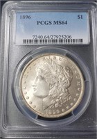 1896 Morgan Dollar - PCGS MS64