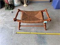 Wicker & Wood Foot Stool