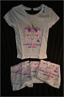 CHILDRENS PLACE - 5 T-SHIRTS WITH SPARKLES