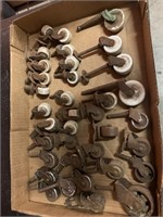 FLAT OF ANTIQUE CASTORS