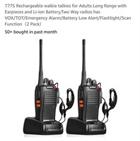 7775 Rechargeable walkie talkies for Adults Long
