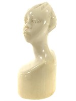 Atq Carved Ivory Bust African Woman 3.25" H, 2/2