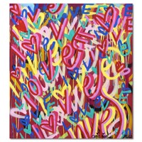 Chris Riggs, "Love" Original Spray Paint Painting