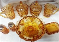 10pc Amber Glass