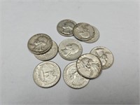 10- 1964 Washington Silver Quarter Coins