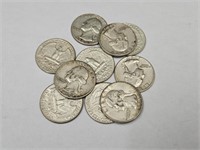 10- 1964 Washington Silver Quarter Coins