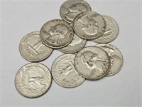 10- 1964 Washington Silver Quarter Coins