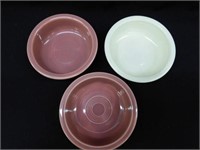 Fiesta cereal bowls - ivory and 2 rose