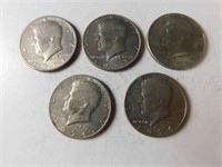 5 Kennedy half dollar low. See description