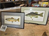 Zielinski fish pictures (2), signed, lgst 10x15 w/