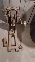 Old Wood Drill Press; Old Wood Box Planer