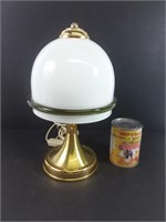 Lampe de table mid century, pied en métal doré